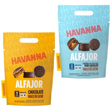 Havanna Mini Alfajores, Chocolate and Mar de Plata, 2 Bag Bundle, 31 Total Pieces