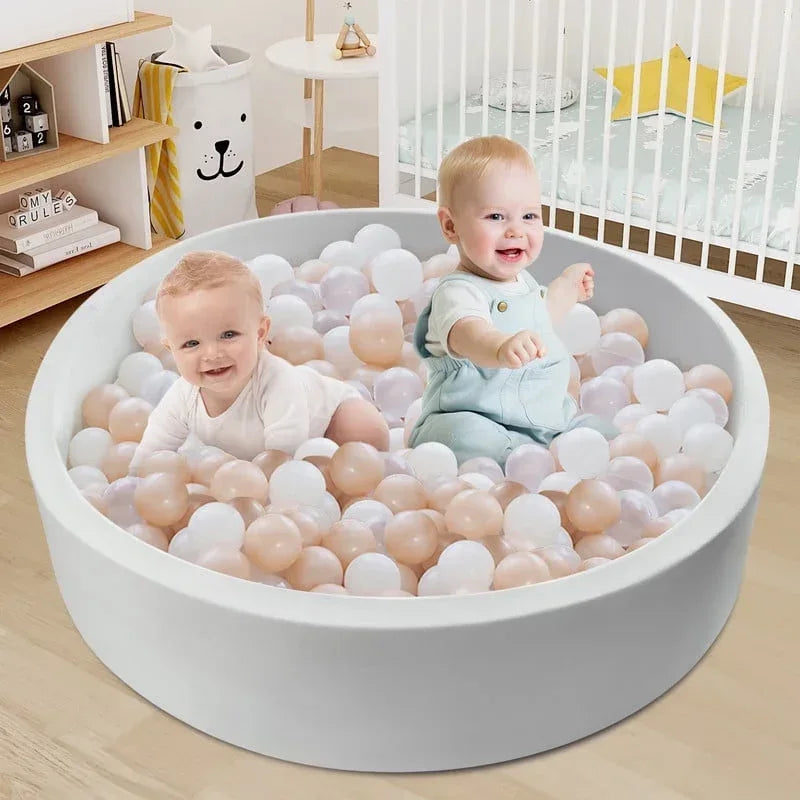 Hawsaiy Foam Ocean Ball Pit for Baby Infants and Toddlers Ages 1-3, Soft Round Play Area for Indoor/Outdoor Use, No Balls Included, Gray - USA MEGA SHOP