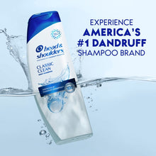 Classic Clean dandruff shampoo bottle with blue cap and white label