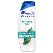 Head & Shoulders Tea Tree Oil dandruff shampoo bottle, white and blue cap