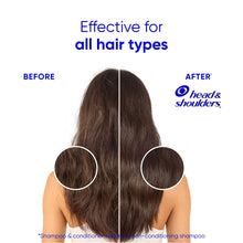 Head & Shoulders frizz control and dandruff protection effective hair before-after