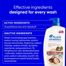 Head & Shoulders sulfate-free shea butter shampoo bottle with active ingredient zinc anti-dandruff