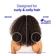 Curly hair before-and-after comparison with Head & Shoulders sulfate-free shea butter shampoo