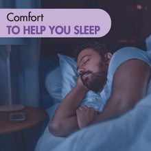 HealthWise medicated chest rub use comfort claim shown with sleeping person