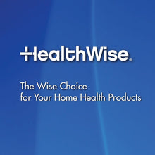 HealthWise brand promotional graphic, “The Wise Choice for Your Home Health Products”