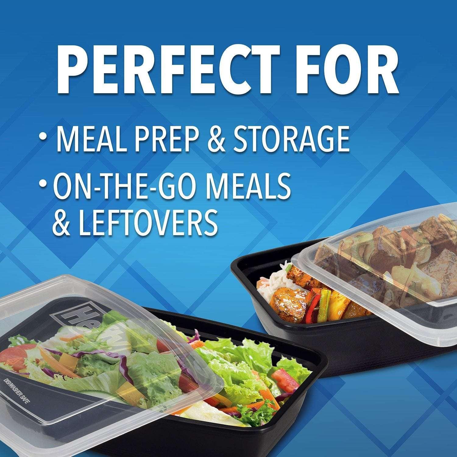 Hefty Food Storage Containers with Lids, 28 oz., 60 pc. - USA MEGA SHOP