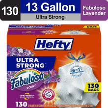 Hefty Ultra Strong 13-gallon tall kitchen trash bags, Fabuloso Lavender, 130 count