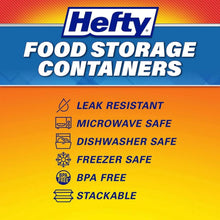 Food storage container pack, two-compartment black containers with lids, 50 count