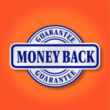 Money back guarantee badge for Hefty trash bag packaging