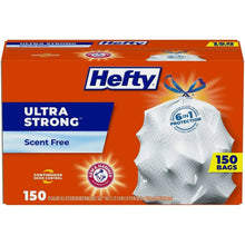 Kitchen trash bag box, orange Hefty Ultra Strong 150 count pack