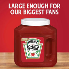 Tomato ketchup bottle with white cap, front label and curved side window