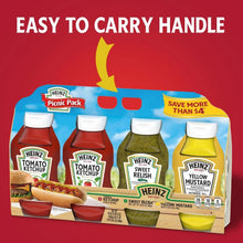 Heinz Picnic Pack carry tray with four condiment bottles: ketchup, relish, mustard