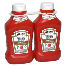 Heinz tomato ketchup 2-pack bottles with front labels and white screw caps