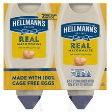Hellmann's Real Mayonnaise, Squeeze Bottle, 25 fl oz, 2-count