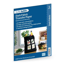 Hello Hobby dark fabric transfer paper 5-sheet inkjet printable box, front view