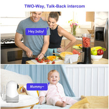 Baby video monitor with two-way talk talk-back intercom for parent and baby
