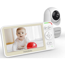 Baby video monitor with 5-inch LCD screen and wireless pan-tilt camera