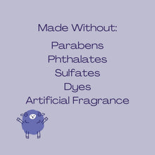 Baby shampoo and wash made without parabens, phthalates, sulfates, dyes, artificial fragrance