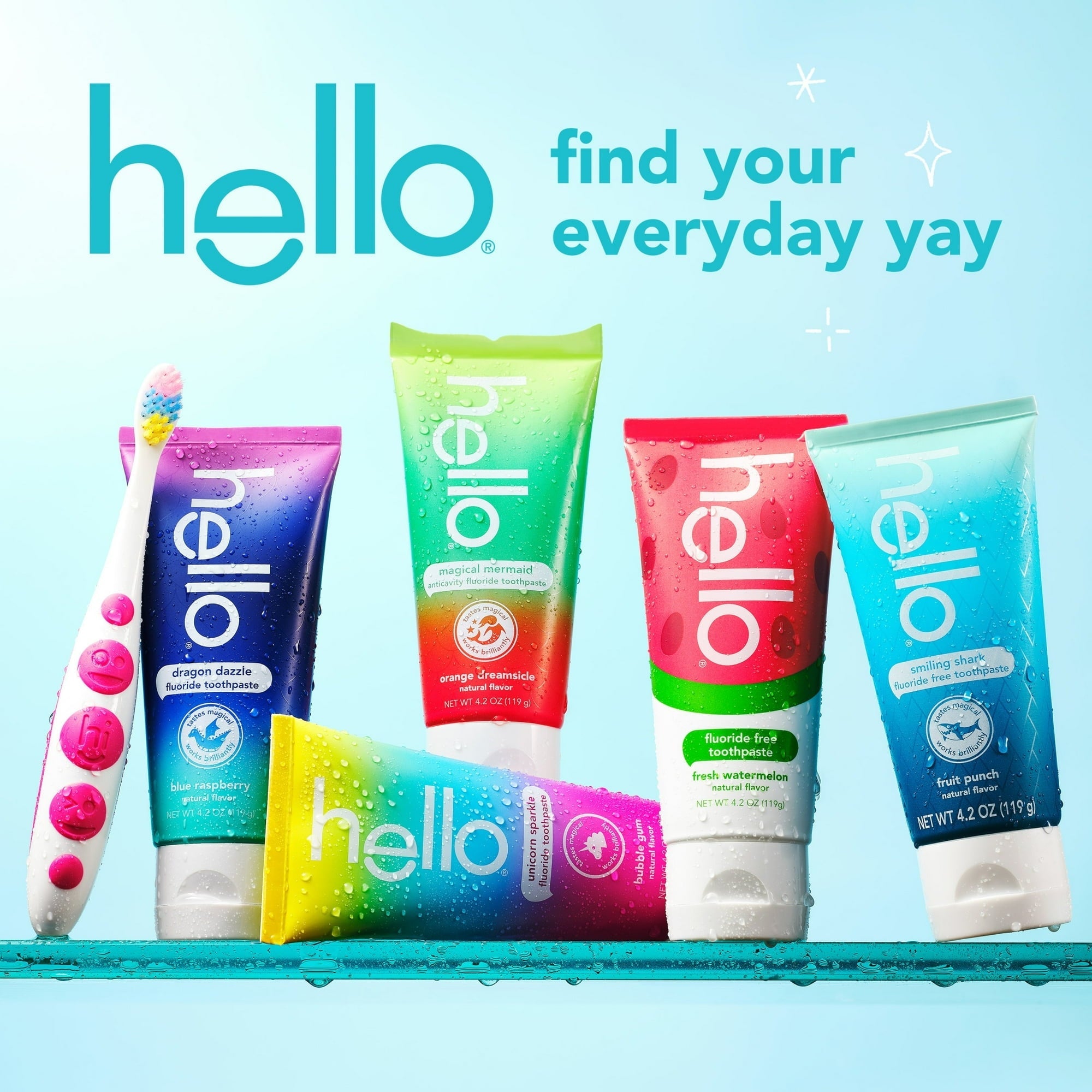 Hello Fresh Watermelon Fluoride Free Toothpaste, 4.2 Oz Tube