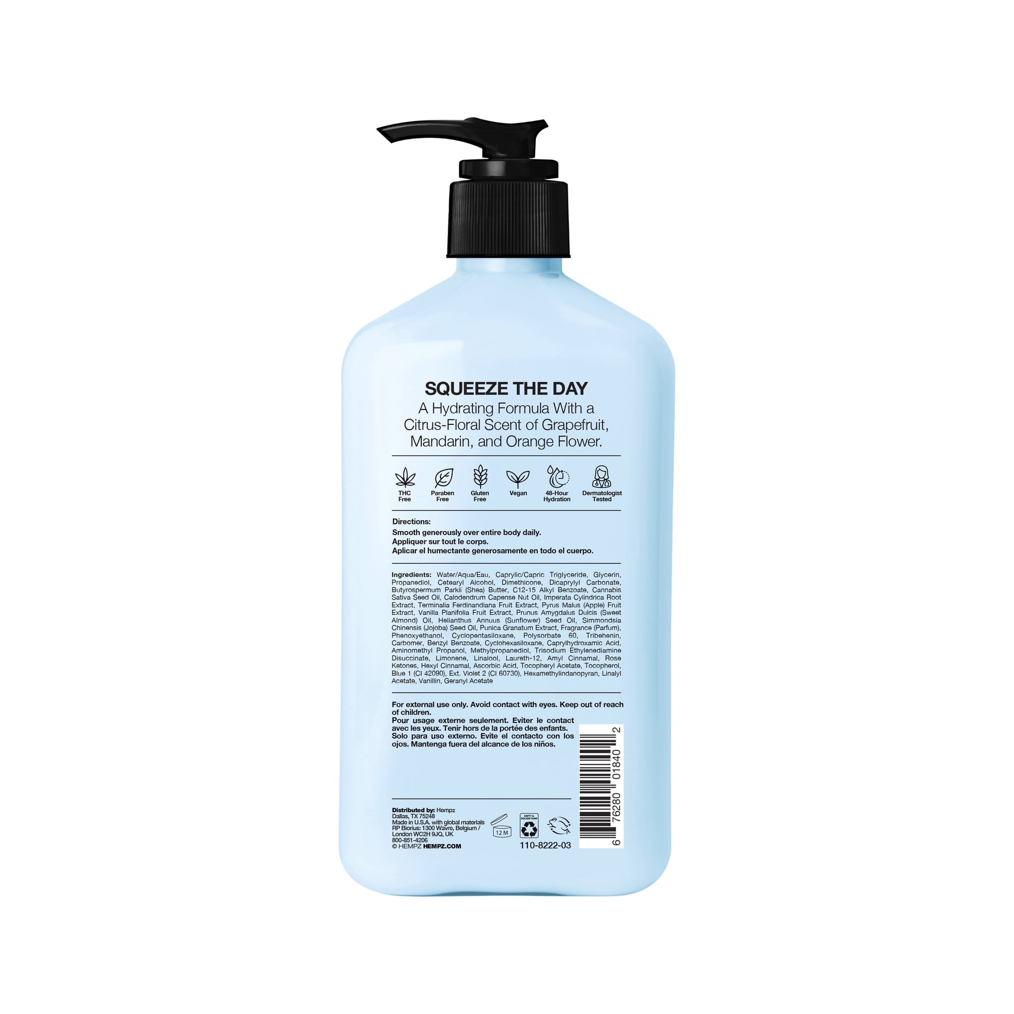 Hempz Triple Moisture Hydrating Body Lotion for Mature & Dry Skin, 17 fl oz