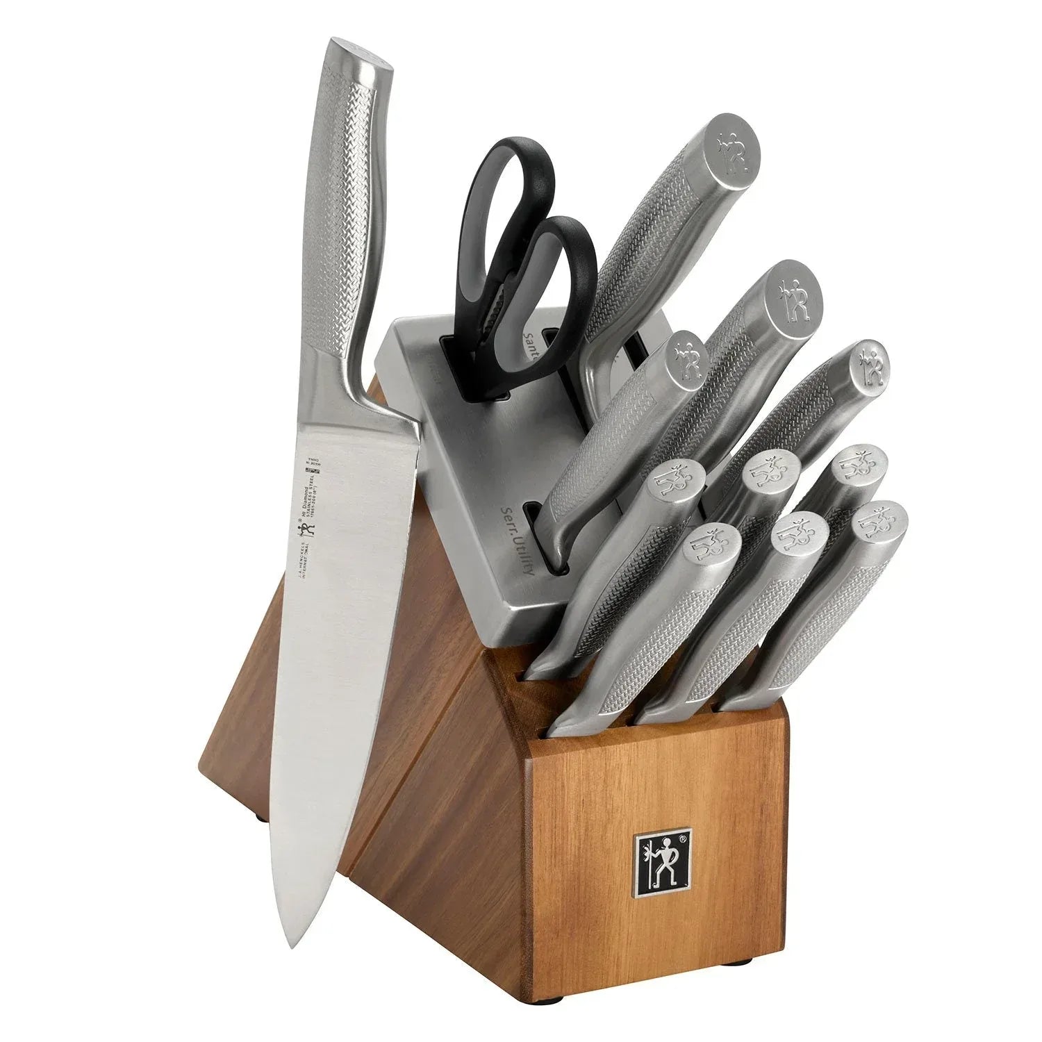 Henckels Diamond 13-Piece Self-Sharpening Acacia Block Set - USA MEGA SHOP