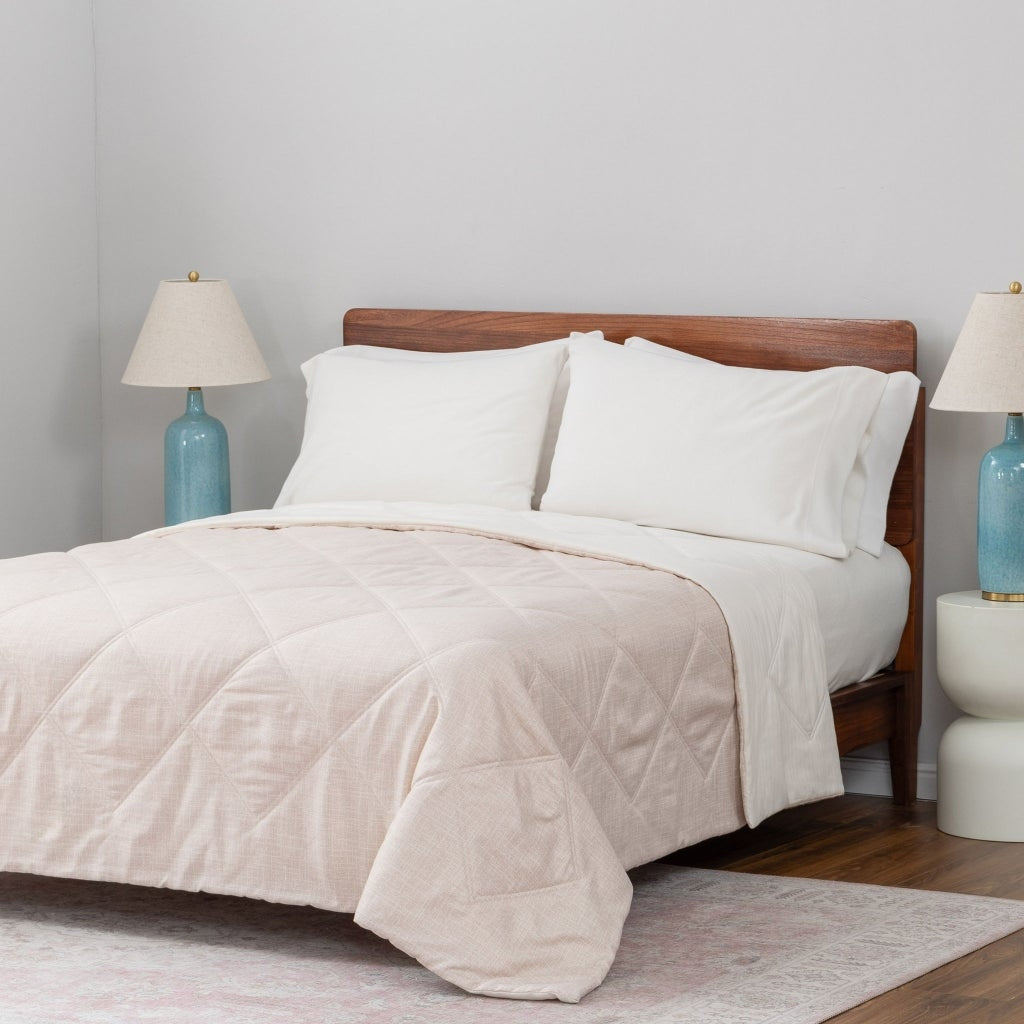 Herringbone Microfiber Down Alternative Blanket