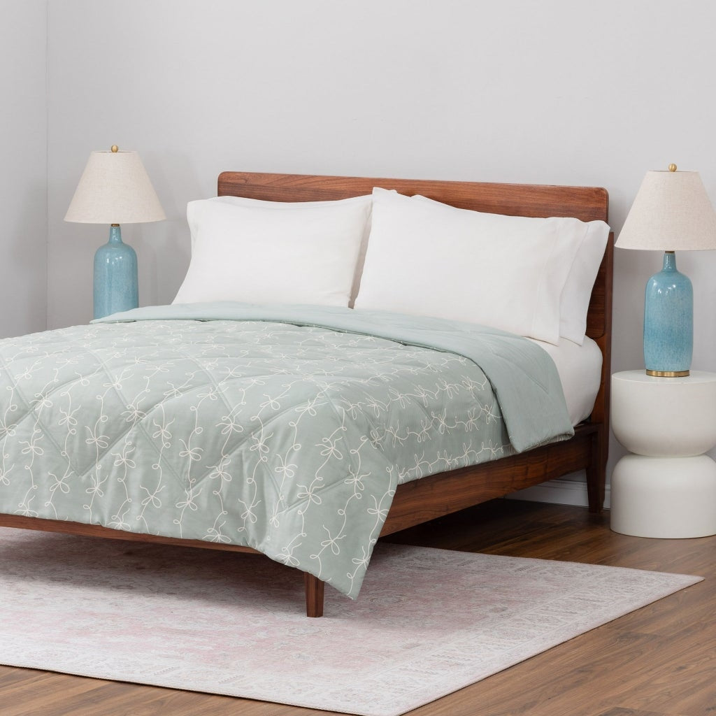 Herringbone Microfiber Down Alternative Blanket, Twin