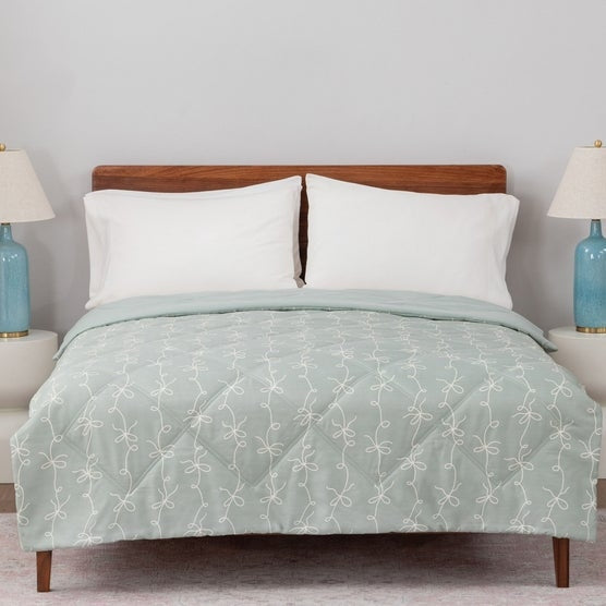 Herringbone Microfiber Down Alternative Blanket, Twin