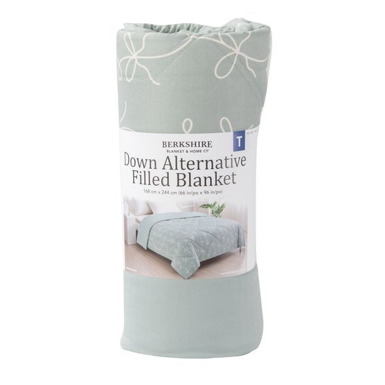 Herringbone Microfiber Down Alternative Blanket, Twin