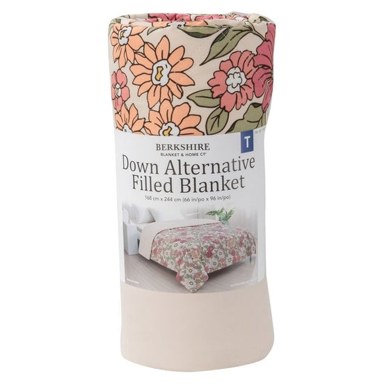 Herringbone Microfiber Down Alternative Blanket, Twin