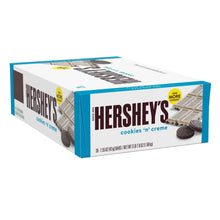 Hershey's Cookies n' Creme 36-count chocolate bar carton side with box text
