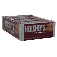 Hershey's milk chocolate 36-count multipack carton with front and side labels