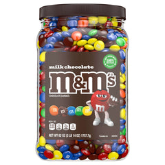 M&M's Milk Chocolate Candy, 62 oz Jar