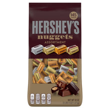 Hershey's Nuggets assortment pouch with 145-piece seal and assorted chocolate pieces