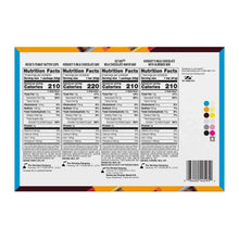 Back of Hershey's variety pack box with nutrition and ingredients panel