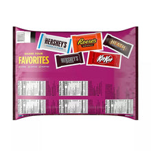 Assorted flavored candy bulk bag, purple back with ingredient and nutrition panels