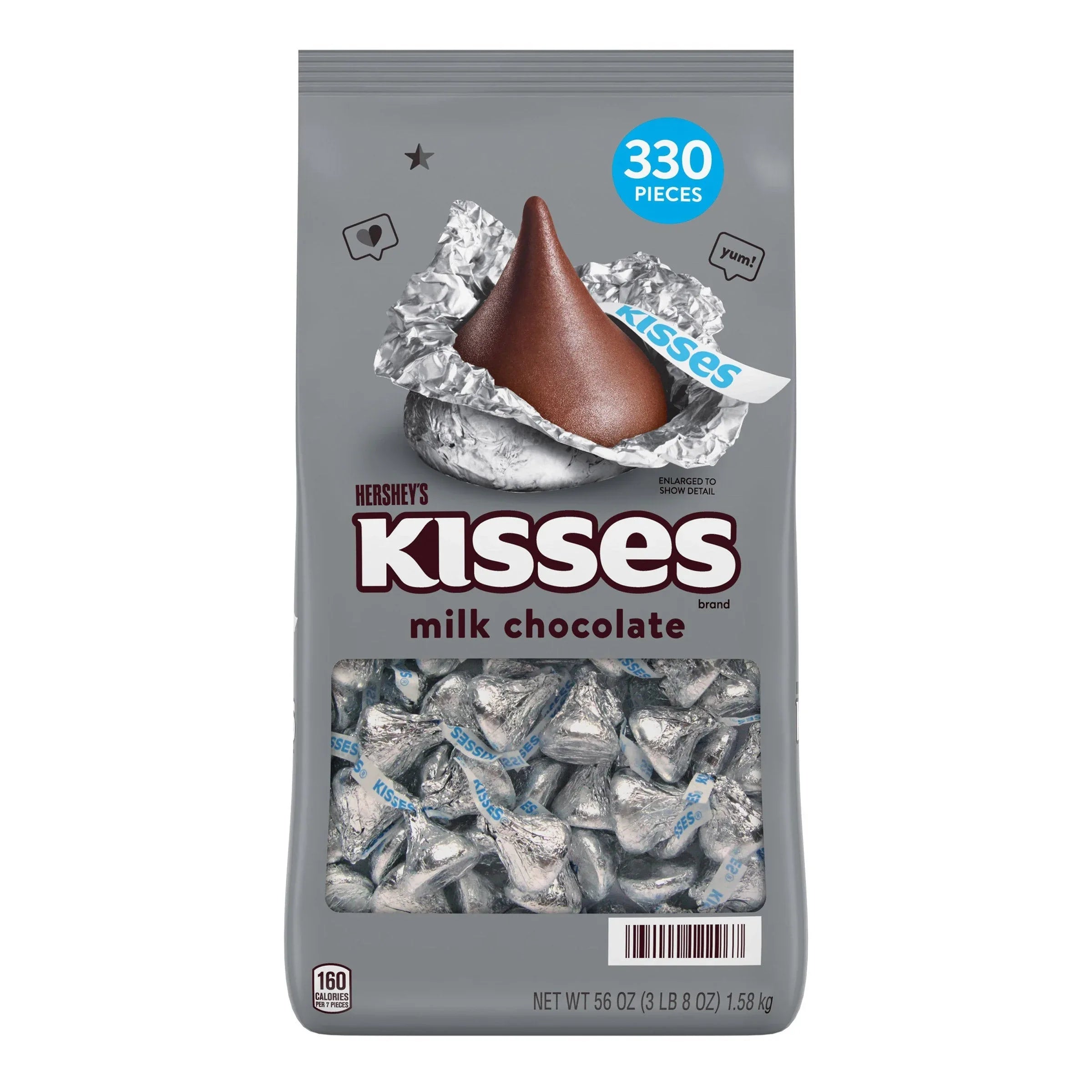 Hershey's Kisses, Milk Chocolate, 56 oz - USA MEGA SHOP
