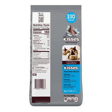 Milk chocolate candy bag back view with Nutrition Facts panel and 330-piece badge