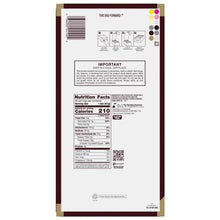 Chocolate box back with nutrition facts and barcode panel