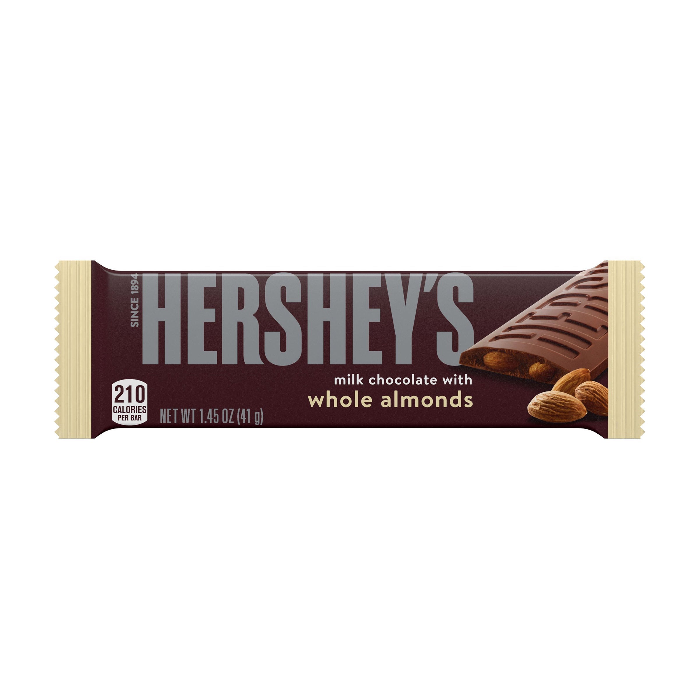 Hershey's Milk Chocolate With Almonds, 1.45 oz, 36-count