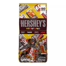 Assorted Hershey's mini chocolate candy bars in yellow foil bag, 180 pieces