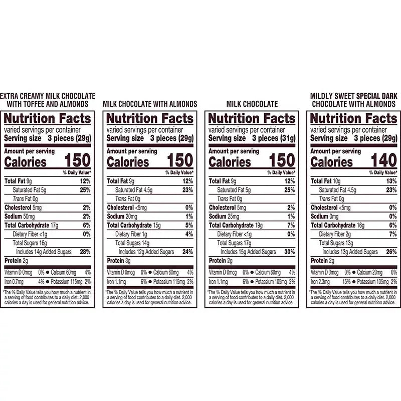 Hershey's Nuggets Snack Size Milk & Dark Chocolate Candy Bars, 145 pk./52 oz.