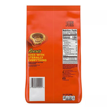Reese's miniature cups bag back with nutrition facts panel