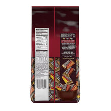 Hershey's Special Dark chocolate miniatures bag back panel with Nutrition Facts and product info.