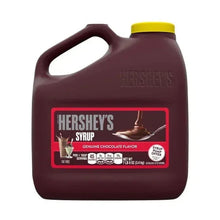 Hershey's chocolate syrup jug with front label and yellow cap