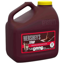 Hershey's chocolate syrup jug with yellow cap and front label