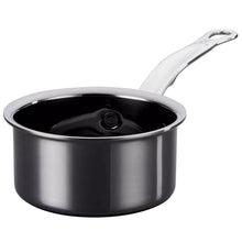 Stainless steel butter warmer pot with side handle and lidless interior