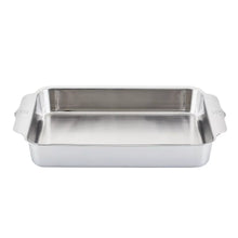 Rectangular stainless steel baker with side handles, 9 x 13 in.
