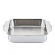 Square stainless-steel baking baker with side handles, 8 x 8 in.