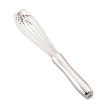 Stainless steel French whisk with wire loops and polished handle